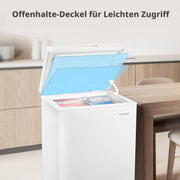 View Comfee 198L Gefriertruhe, leise 37 dB, 4-Sterne-Gefrieren, Kühl-/Gefrier-Konvertierung (1–10°C / -24––12°C), 24‐h‐Schnellgefrierung 9kg, image 6