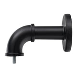 1 Inch Industrial Curtain Rods for Windows, Blackout Wrap-Around Rods, Rustic Matte Black