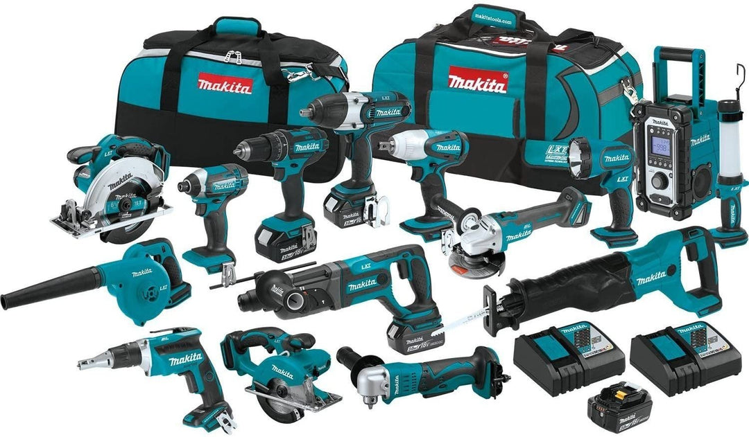 15-Piece Cordless Power Tool Combo Kit with Charger
