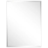 Frameless Beveled Prism Wall Mirror, Clear Square or Rectangular Decorative Mirror for Bathroom, Bedroom and Home Decor