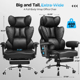 400 LBS Big and Tall Gaming Chair, Ergonomic High Back Computer Desk Chair for Gaming, Work and Home Office