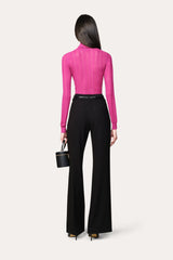 Silk Pointelle Turtleneck Sweater