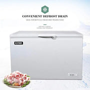 View Commercial Top Chest Freezer 7 Cu. Ft - Deep Ice Cream Freezer with Wire Storage Basket, Solid Door, for Groceries, Kitchen, Restaurant White image 4