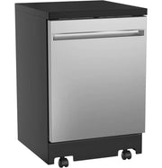 View GE 24 Stainless Steel Portable Dishwasher With Sanitize Cycle image 3
