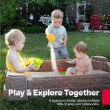 Kids Sandbox, Outdoor Sand Activity Sensory Play Pit for Children