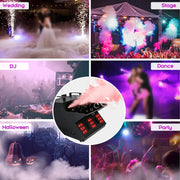 View TC-Home 3 IN 1 Stage Fog Bubble Machine with 18 RGB LED light DMX Stage Lighting Fogger Effect w/ 2 Bubble Fans image 6