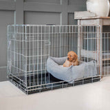 Cozy & Calming Puppy Cage Bed in Herringbone Tweed – Natural Herringbone, Without Personalization pour les activités extérieures