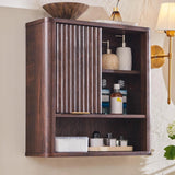 Modern Bathroom Wall Cabinet, Wall Mounted Medicine Storage Organizer with Shelves for Home Organization