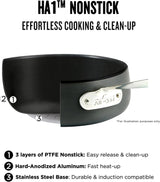 2 Piece Hard Anodized Nonstick Fry Pan Set, Durable Aluminum Skillet Cookware Set for Kitchen Cooking