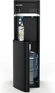 View Self-Cleaning Water Dispenser with Ice Maker, Bottom Load, Black image 1