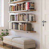 60 Inch Floating Wall Shelf, 9.25" Deep Wall Mounted Storage Shelf for Living Room, Bedroom and Home Decor