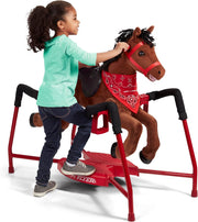 View Brown plush interactive riding horse image 4