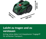 View Akku-Mähroboter VISIMOW18V-100 (für Rasenflächen bis 100 m², Schnittbreite: 16 cm, Schnitthöhe: 20-60 mm, mit Ersatzmessern, inkl. Akku und Ladegerät) image 6