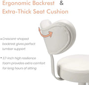 View Pipersong Meditation Chair, Home Office Desk Chair, Cross Legged Chair with Lumbar Support and Adjustable Stool image 5
