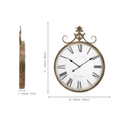Large Antique Wall Clock, Vintage Decorative Hanging Clock for Living Room, Bedroom and Office