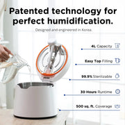 View Carepod 31S Stainless Steel Humidifier, 1Gal/4L, Quiet, Filter-Free image 2