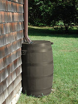 50 Gallon Rain Barrel with Brass Spigot, Large Outdoor Rainwater Collection and Storage Container for Garden