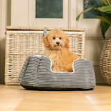 High Wall Bed For Dogs in Essentials Plush – Navy Plush, Without Personalization pour les activités extérieures