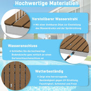 View UISEBRT Gartendusche Außendusche aus WPC und Aluminium - Mobile Bodendusche Solardusche Campingdusche - Fontänenhöhe bis 4m einstellbar - für Pool image 6