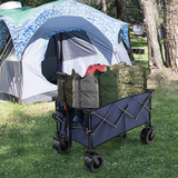 Collapsible Folding Wagon – Heavy Duty Utility Cart with Adjustable Handle