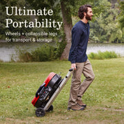 View RoadTrip Portable Stand-Up Propane Grill with 3 Adjustable Burners & Instastart Ignition, 20,000 BTUs of Power for Outdoor Cooking image 4