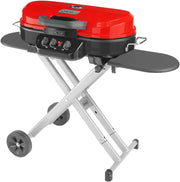 View RoadTrip Portable Stand-Up Propane Grill with 3 Adjustable Burners & Instastart Ignition, 20,000 BTUs of Power for Outdoor Cooking image 1