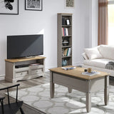 Tall Narrow Wood Bookcase, Slim Freestanding Bookshelf for Small Spaces, Home Office and Living Room
