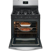 View Frigidaire 30 in. 5 Burner Freestanding Gas Range in Stainless Steel FCRG3052AS image 2