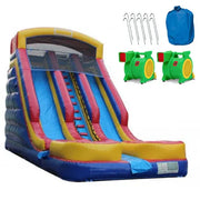 View 20ft High Dual Lane Inflatable Water Slide with Pool wetdry image 1