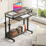 Height Adjustable Laptop Desk, Portable Sofa and Bed Table for Work and Study