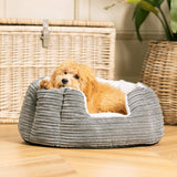 High Wall Bed For Dogs in Essentials Plush – Navy Plush, Without Personalization pour les activités extérieures
