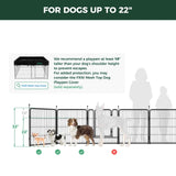 32" Dog Playpen for Small Dogs, Portable Indoor Outdoor Pet Exercise Pen for Puppies and Small Pets