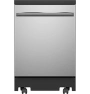 View GE 24 Stainless Steel Portable Dishwasher With Sanitize Cycle image 1