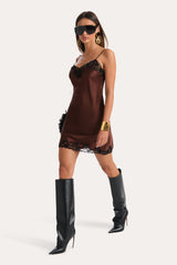Bria Silk Lace Slip Dress