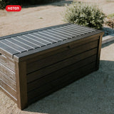 150 Gallon Outdoor Deck Box with Bench Seat, Large Storage Container for Patio, Garden, Yard and Pool Area