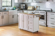 View Homestyles Dolly Madison Mobile Kitchen Island Cart, Drop Leaf Breakfast Bar image 5