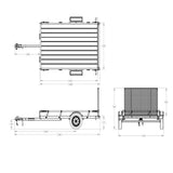 5 x 8 ft. Wood Floor Utility Trailer with Sliding Rail System