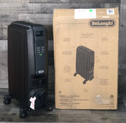 View De'Longhi Oil Filled Radiator Space Heater, Quiet 1500W, Adjustable Thermostat, 3 Heat Settings, Timer, Energy Saving, Safety Features, White, Dragon TRD40615EBKCA, Black image 6