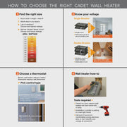 View Cadet Energy Plus Wall Heater, Digital Thermostat, 240/208/120V, White image 4