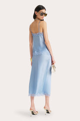 Brooke Silk Charmeuse Lace Trim Skirt