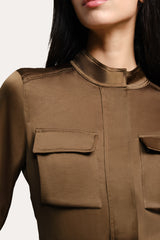 Olivia Utility Satin Jacket