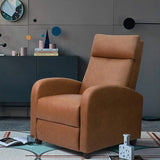 PU Leather Recliner Chair, Single Living Room Sofa Lounge Chair with Reclining Function