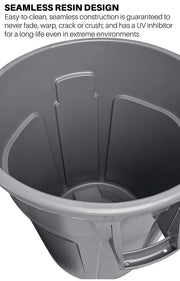 View Yellow Heavy-Duty Trash/Garbage Can, (Pack of 6) image 2