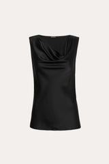 Silk Cowl Neck Top