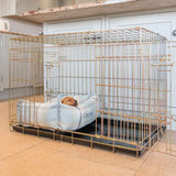 Cozy & Calming Puppy Cage Bed in Balmoral Tweed – Natural Tweed, Without Personalization pour les activités extérieures